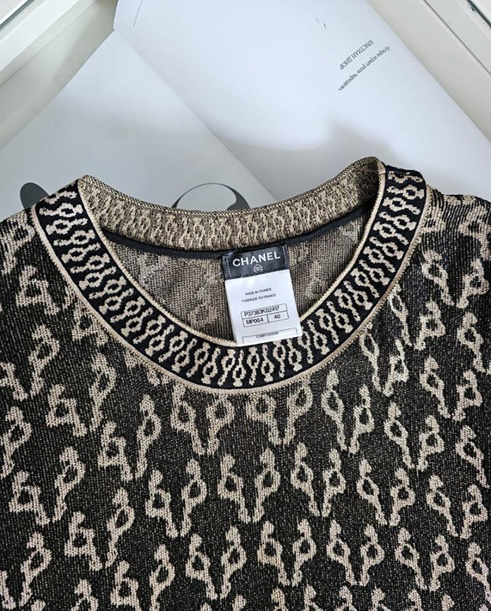 Chanel Paris / Venice Runway Belted Shimmering Dress 4