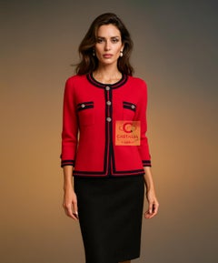 CHANEL Paris / VENEDIG Laufsteg Schwarzer Tweed-Rock 36 FR