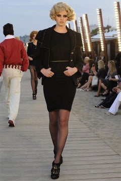 Chanel Paris / VENICE Statement Black Tweed Jacket 38 FR