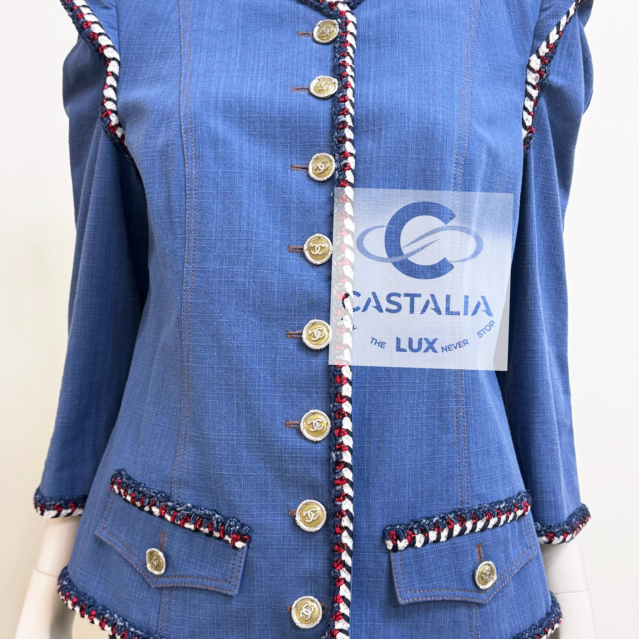 Chanel París / Versalles Barroco Opulencia Cazadora vaquera 42 FR en venta 1