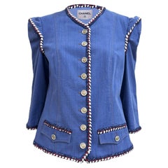 Chanel Paris / Versailles Baroque Opulence Denim Jacket 42 FR
