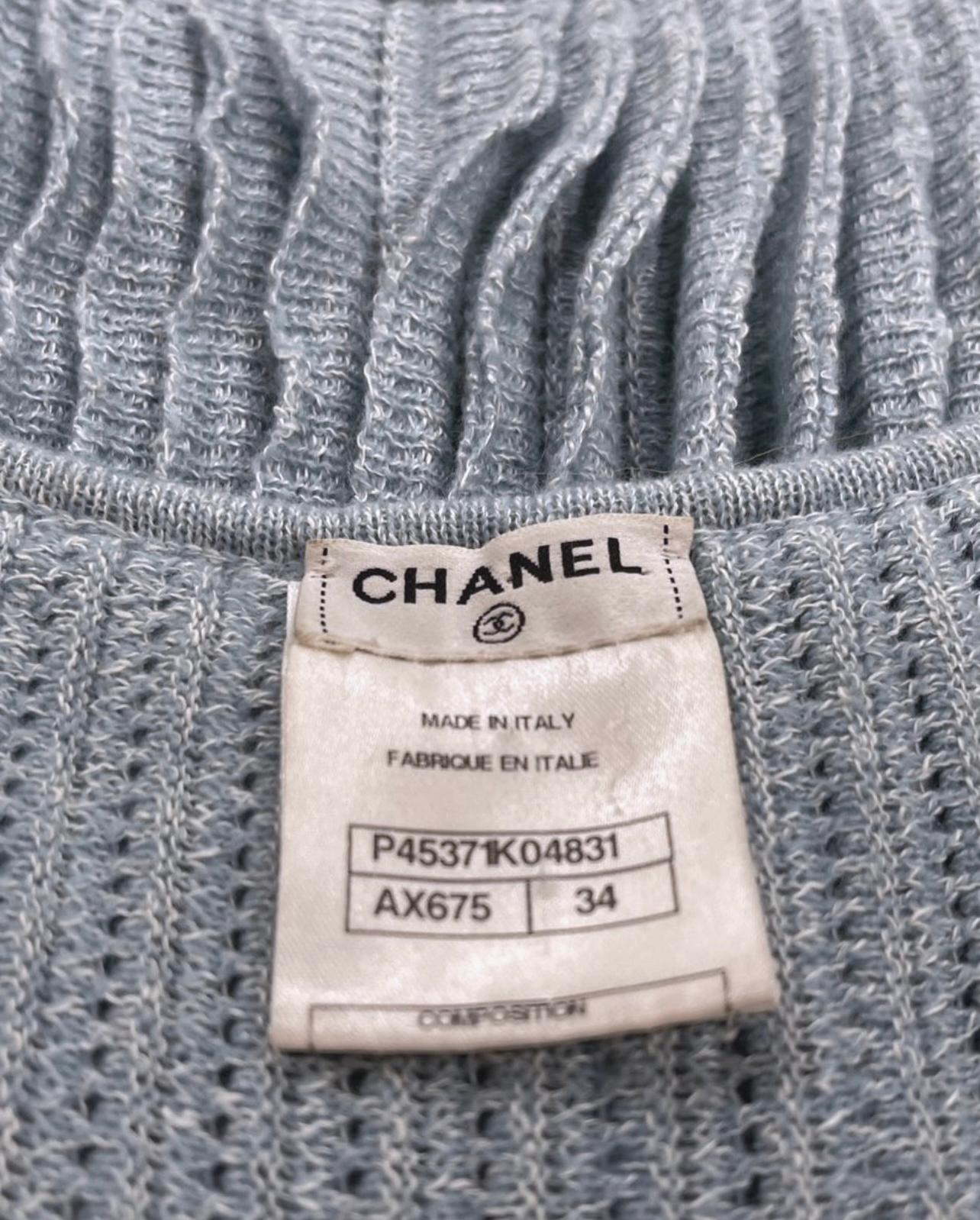 Chanel Paris / Versailles Barockes Plisseekleid aus Kaschmir im Angebot 3