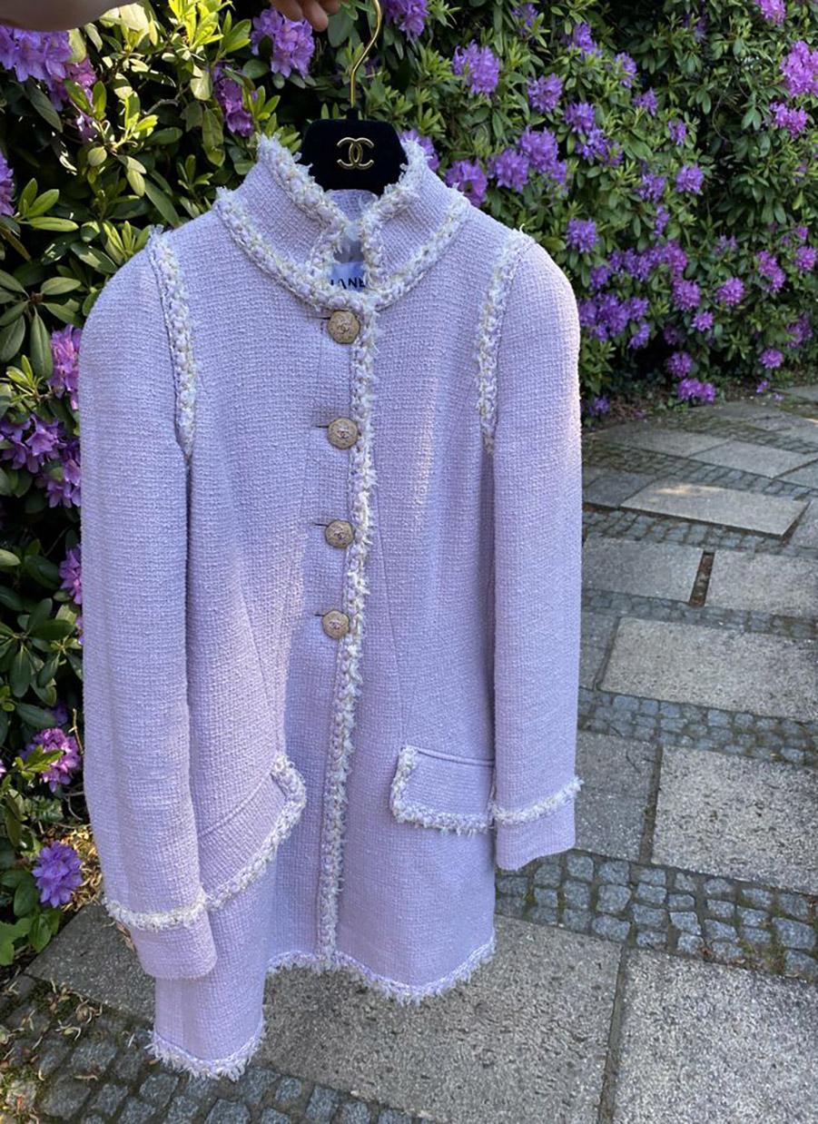 Chanel Paris / Versailles Lavender Tweed Jacket  2