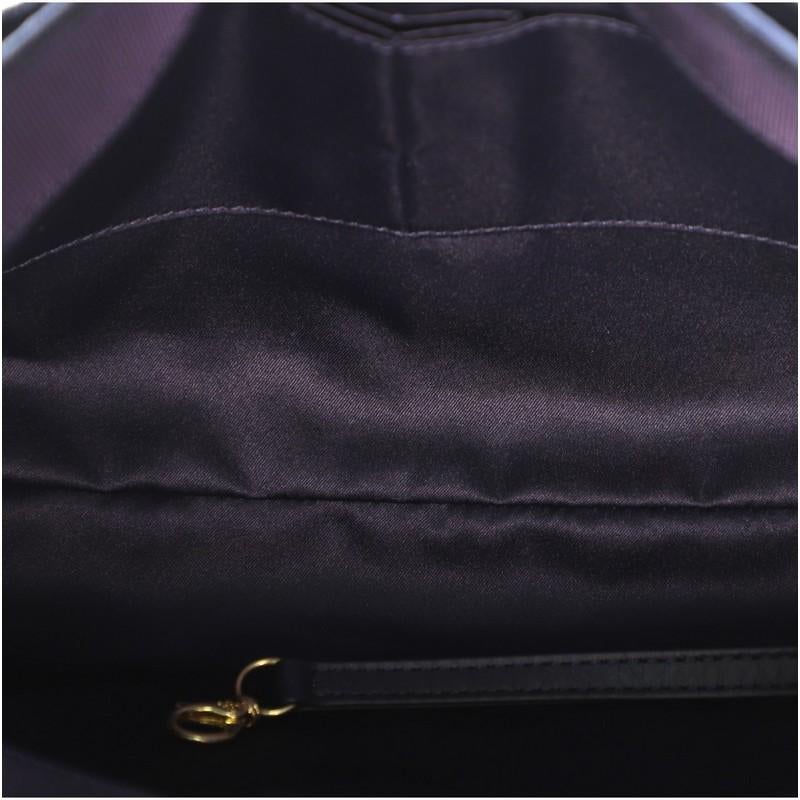 Black Chanel Parisian Stroll Messenger Bag Quilted Velvet Wool Medium