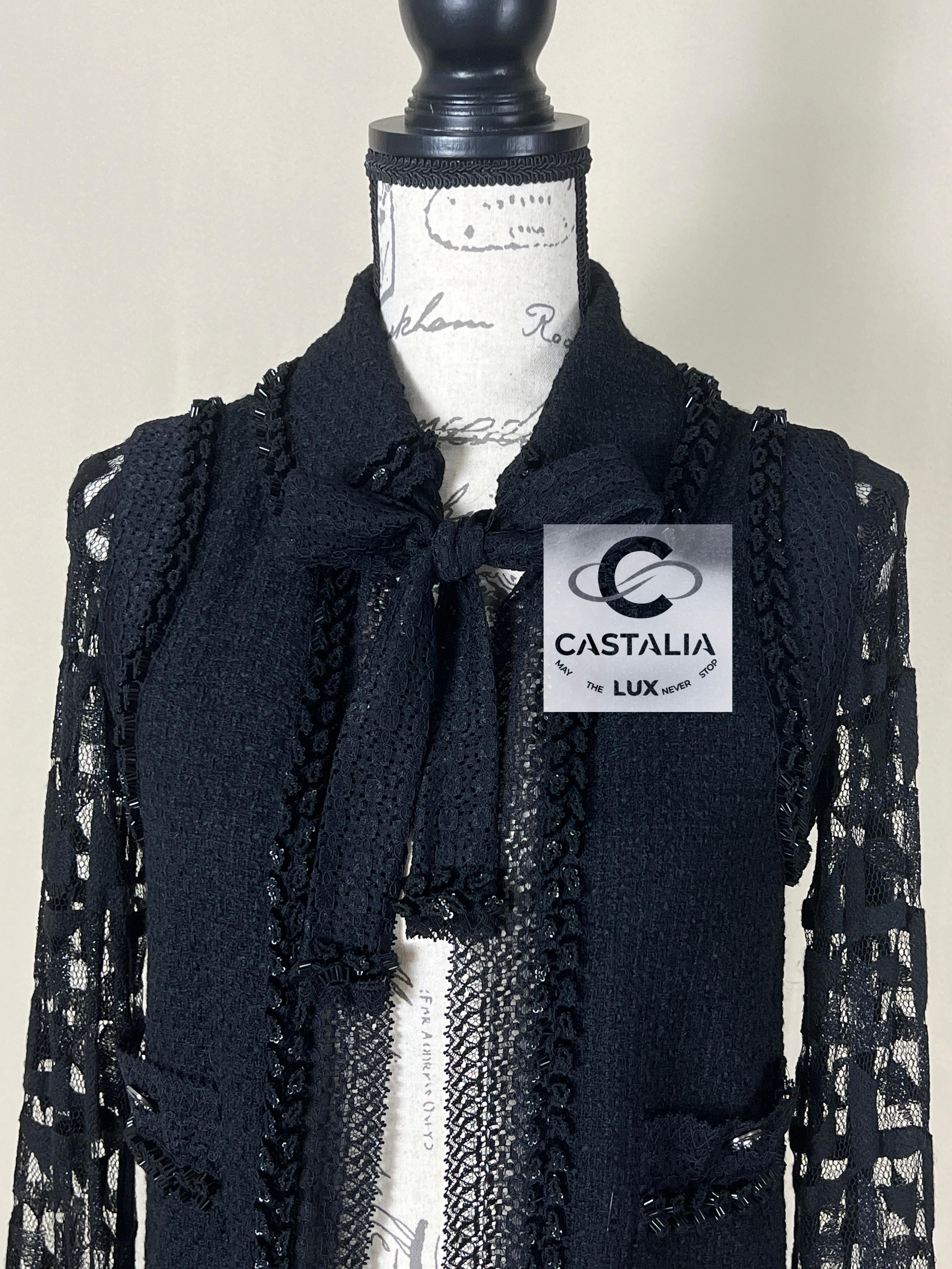 Chanel Parsi / Miami Jewel Detail Black Tweed Jacket 40 FR Neuf - En vente à Dubai, AE