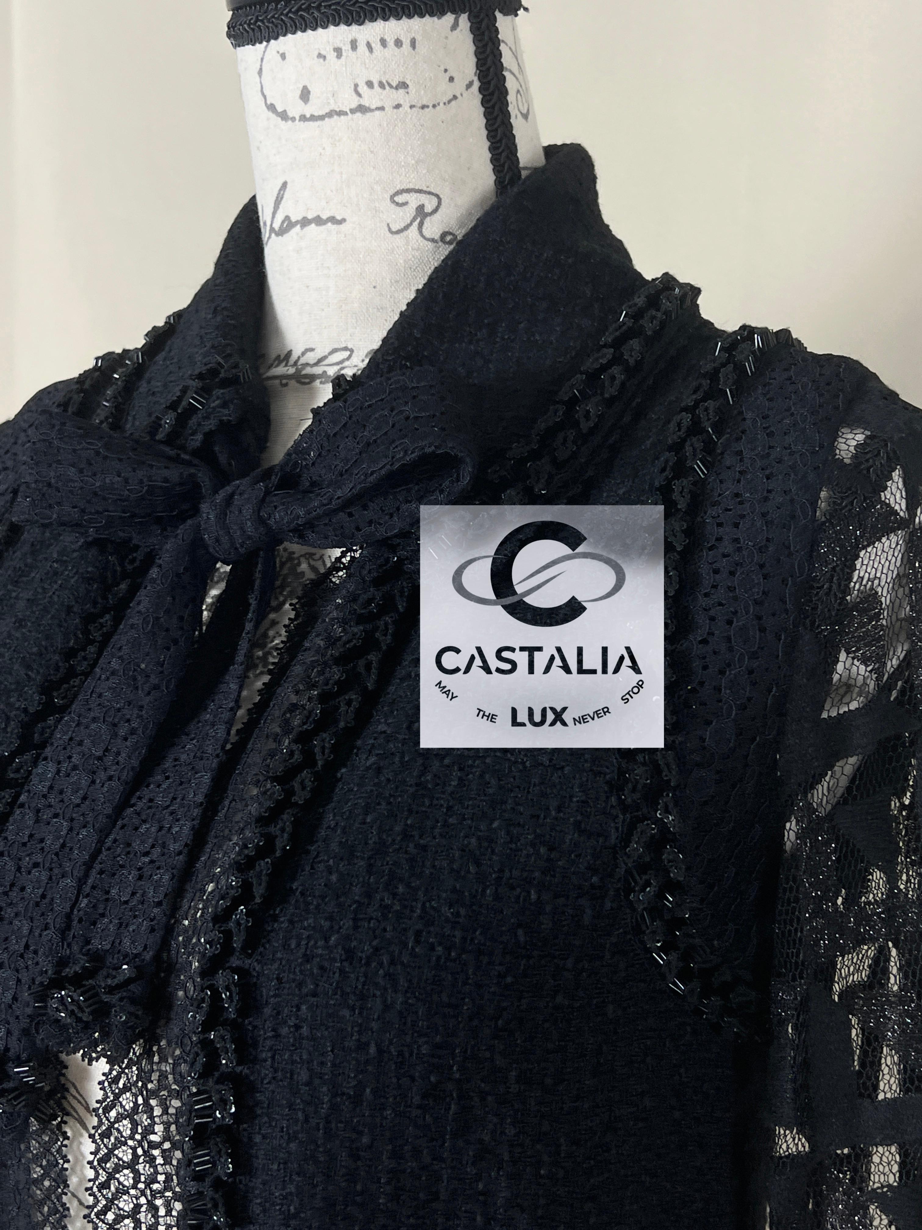 Chanel Parsi / Miami Jewel Detail Black Tweed Jacket 40 FR Unisexe en vente