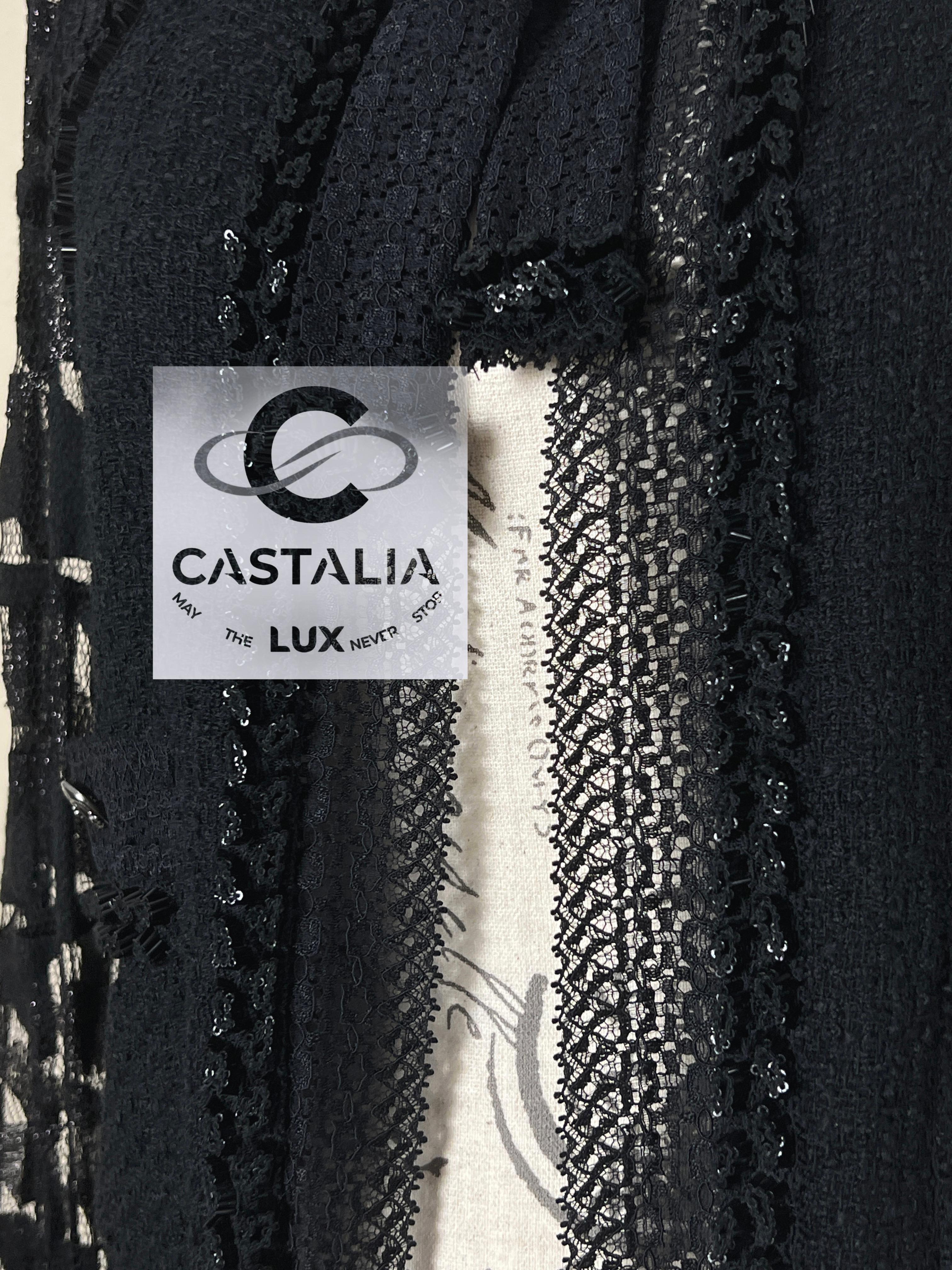 Chanel Parsi / Miami Jewel Detail Black Tweed Jacket 40 FR en vente 1