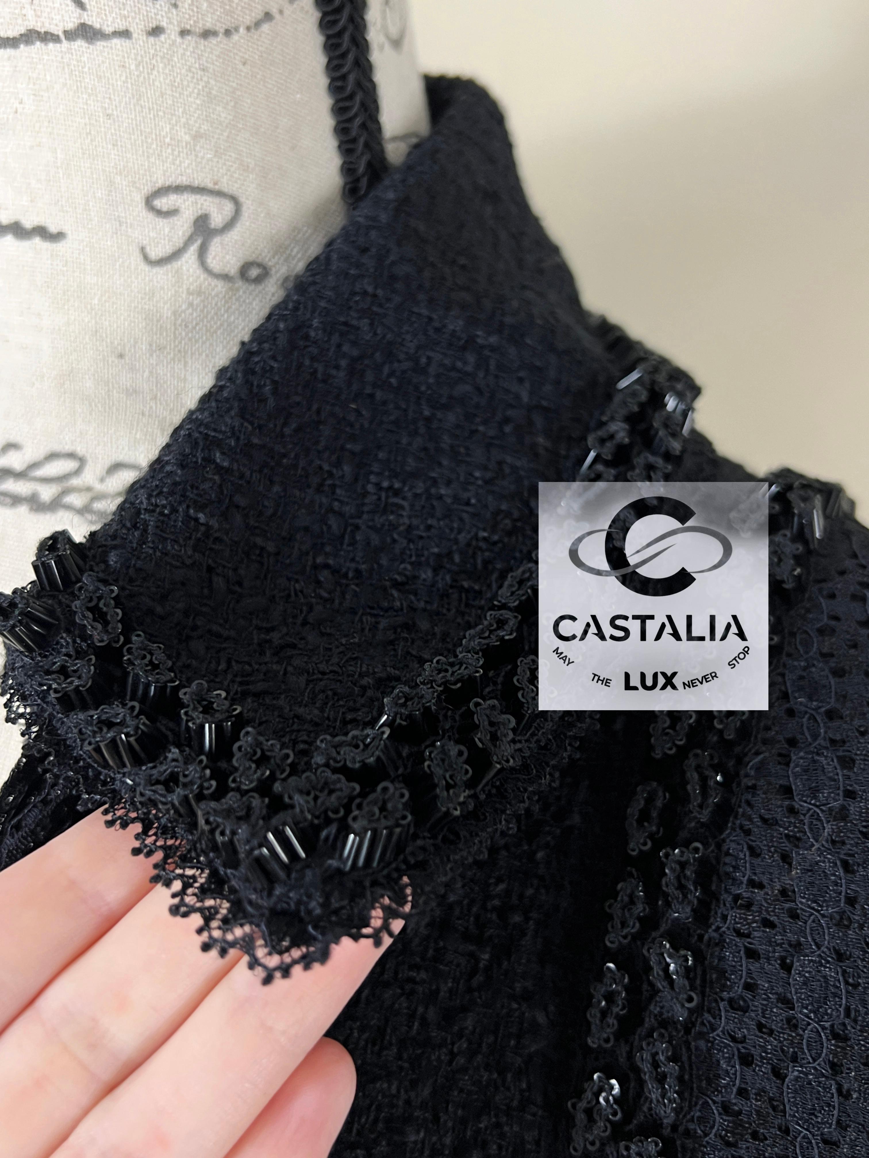 Chanel Parsi / Miami Jewel Detail Black Tweed Jacket 40 FR en vente 3