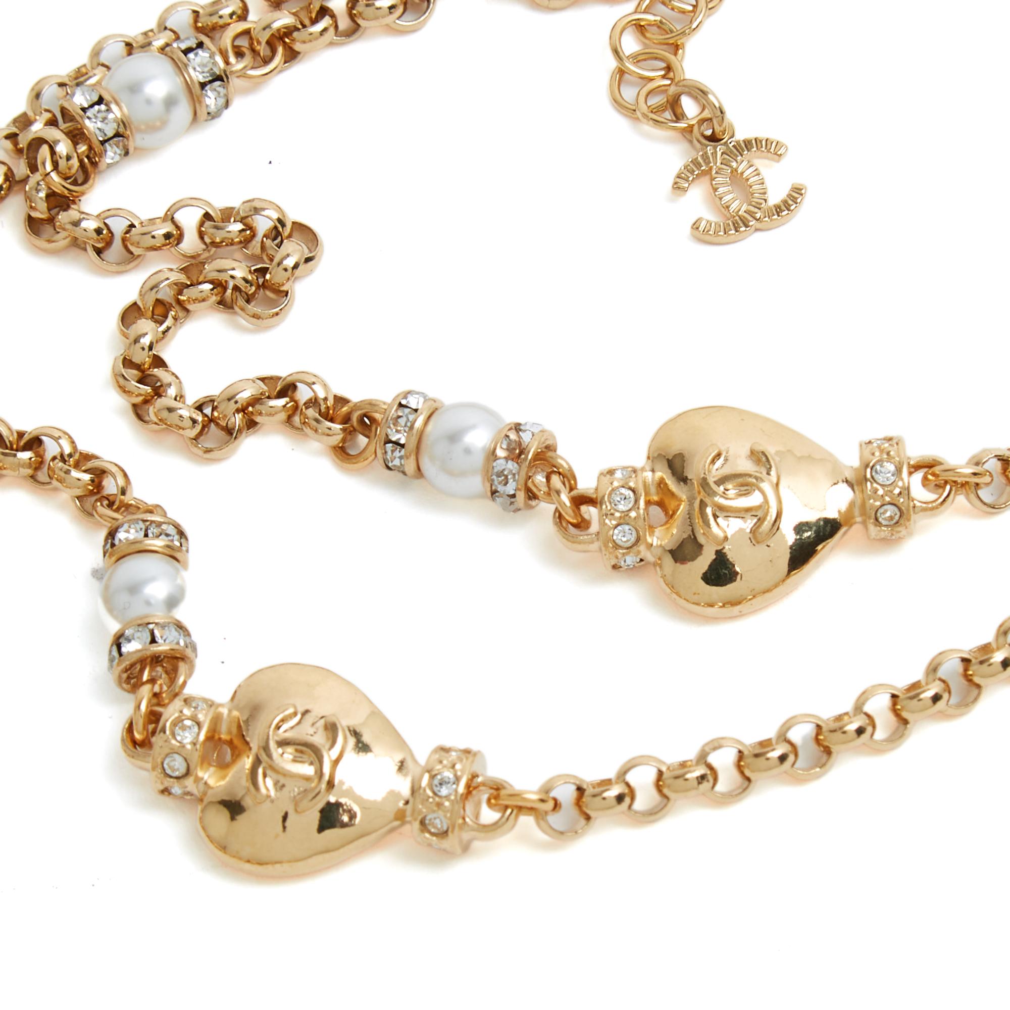 Femenino o masculino Chanel Parure Collier Sautoir et Boucles 2024 Collar de cadena corazón y juego de tachuelas en venta