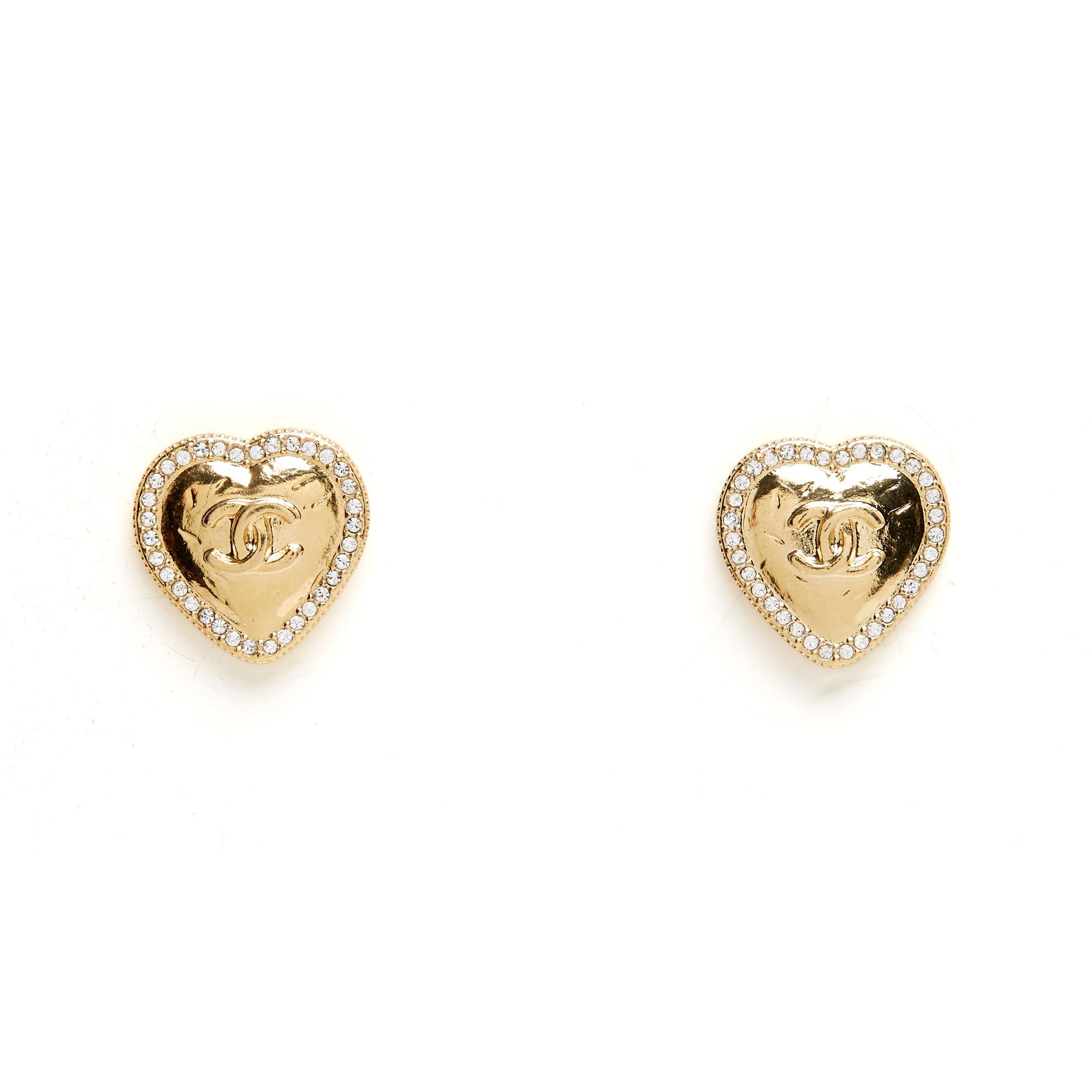 Chanel Parure Collier Sautoir et Boucles 2024 Collar de cadena corazón y juego de tachuelas en venta 2