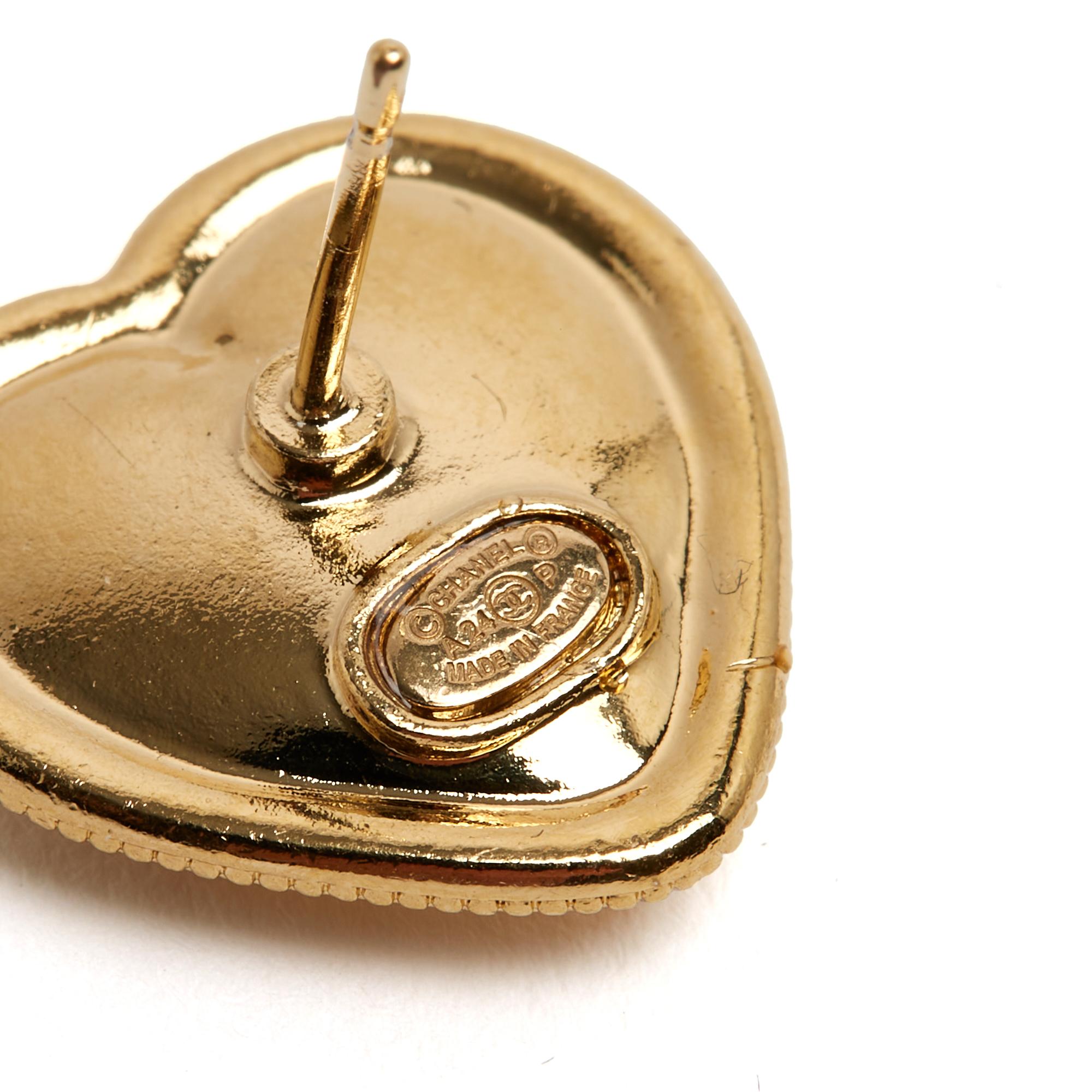 Chanel Parure Collier Sautoir et Boucles 2024 Collar de cadena corazón y juego de tachuelas en venta 5