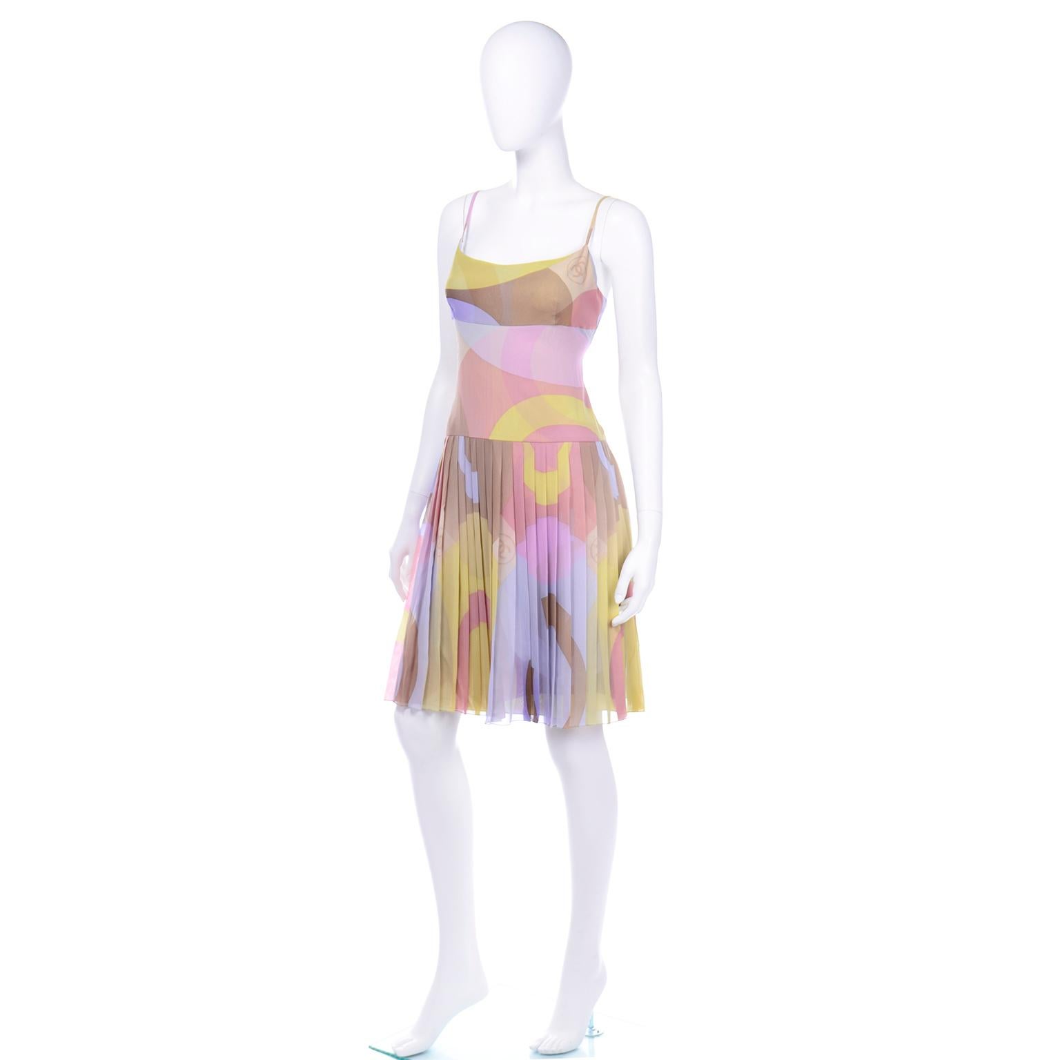 multicolor chiffon dress