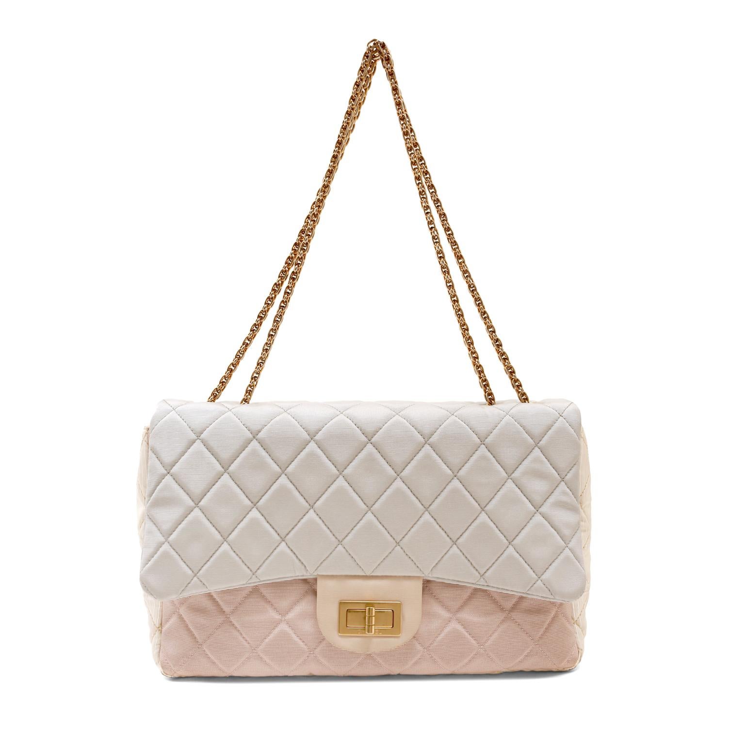 Chanel Pastel Tricolor Fabric Reissue Flap Bag  In Good Condition For Sale In Palm Beach, FL