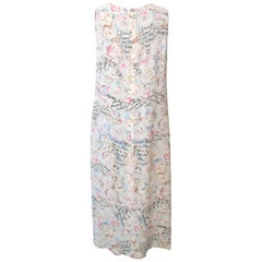 Chanel Pastels Floral Text Dress