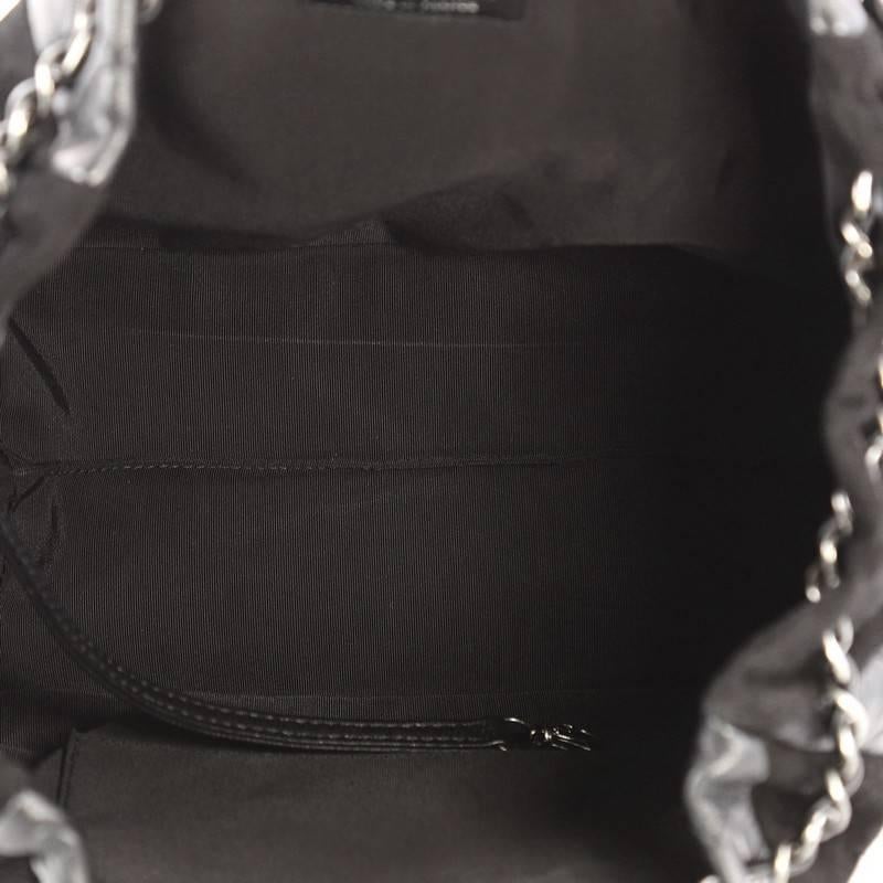 Chanel Patchwork Drawstring Bag Quilted Leather and Suede Medium 1