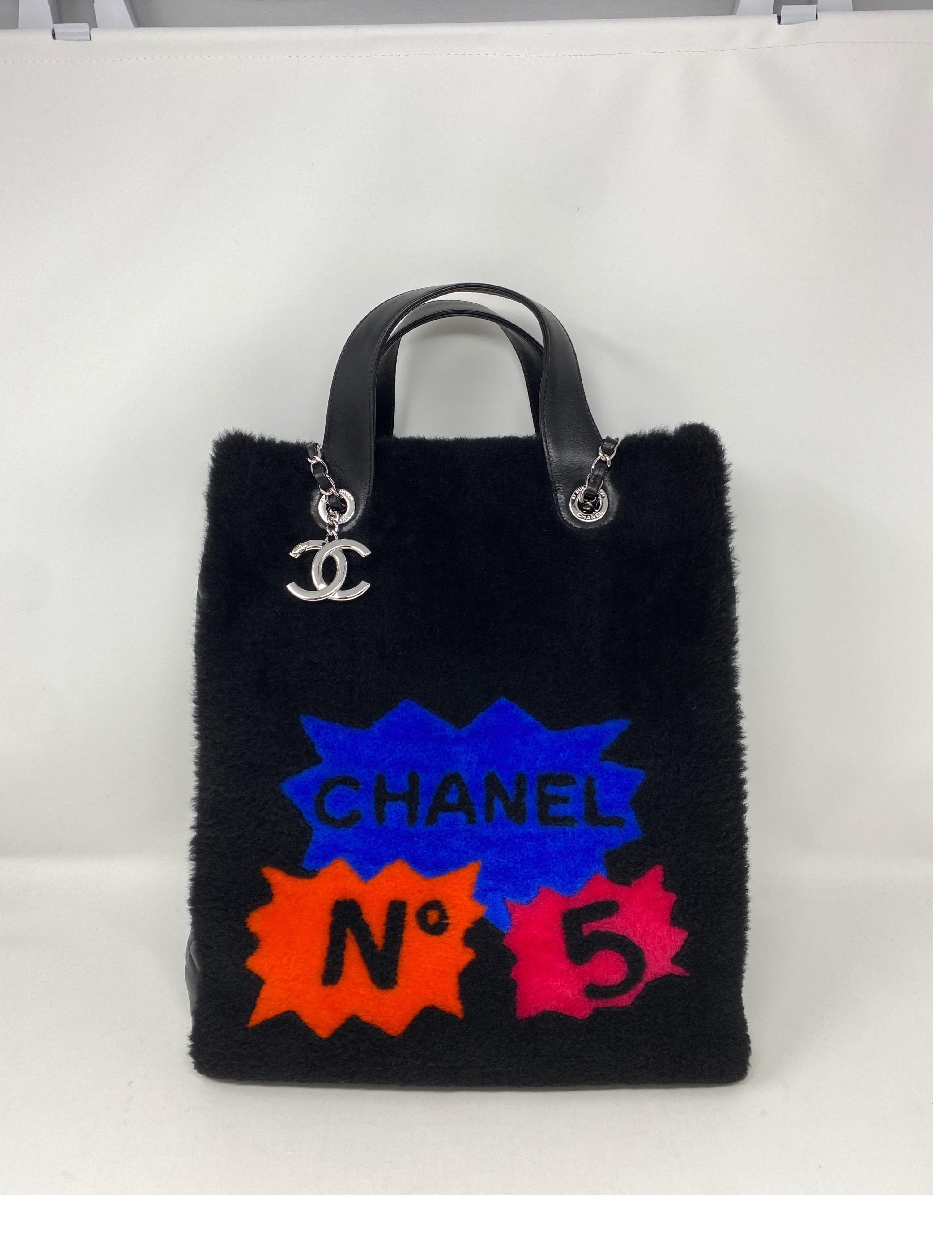 Chanel Patchwork Shearling Large Shopping Tote  12
