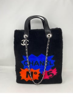 Chanel Patchwork Shearling Große Einkaufstasche