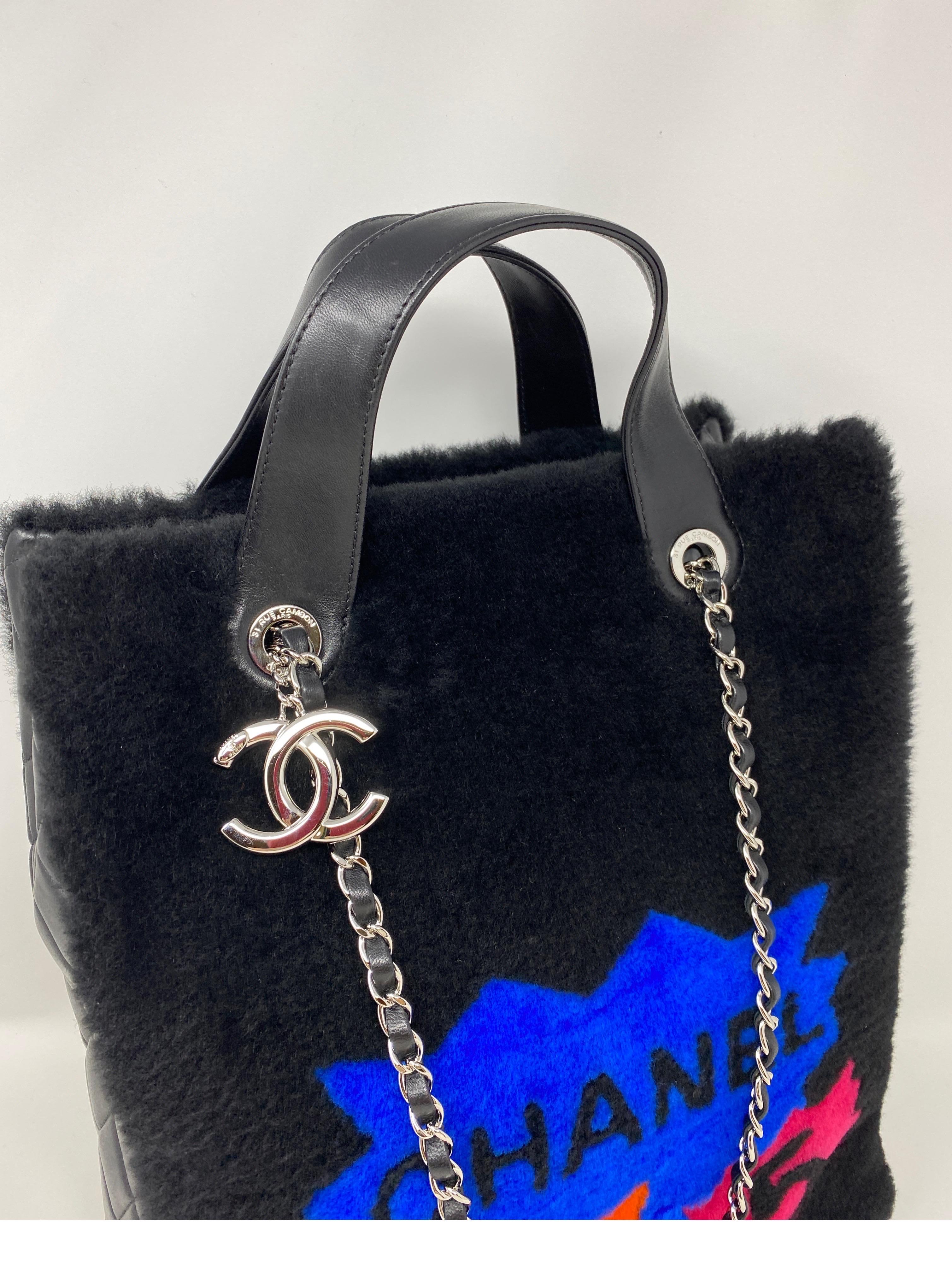 Women's or Men's Chanel Patchwork Shearling Large Shopping Tote 
