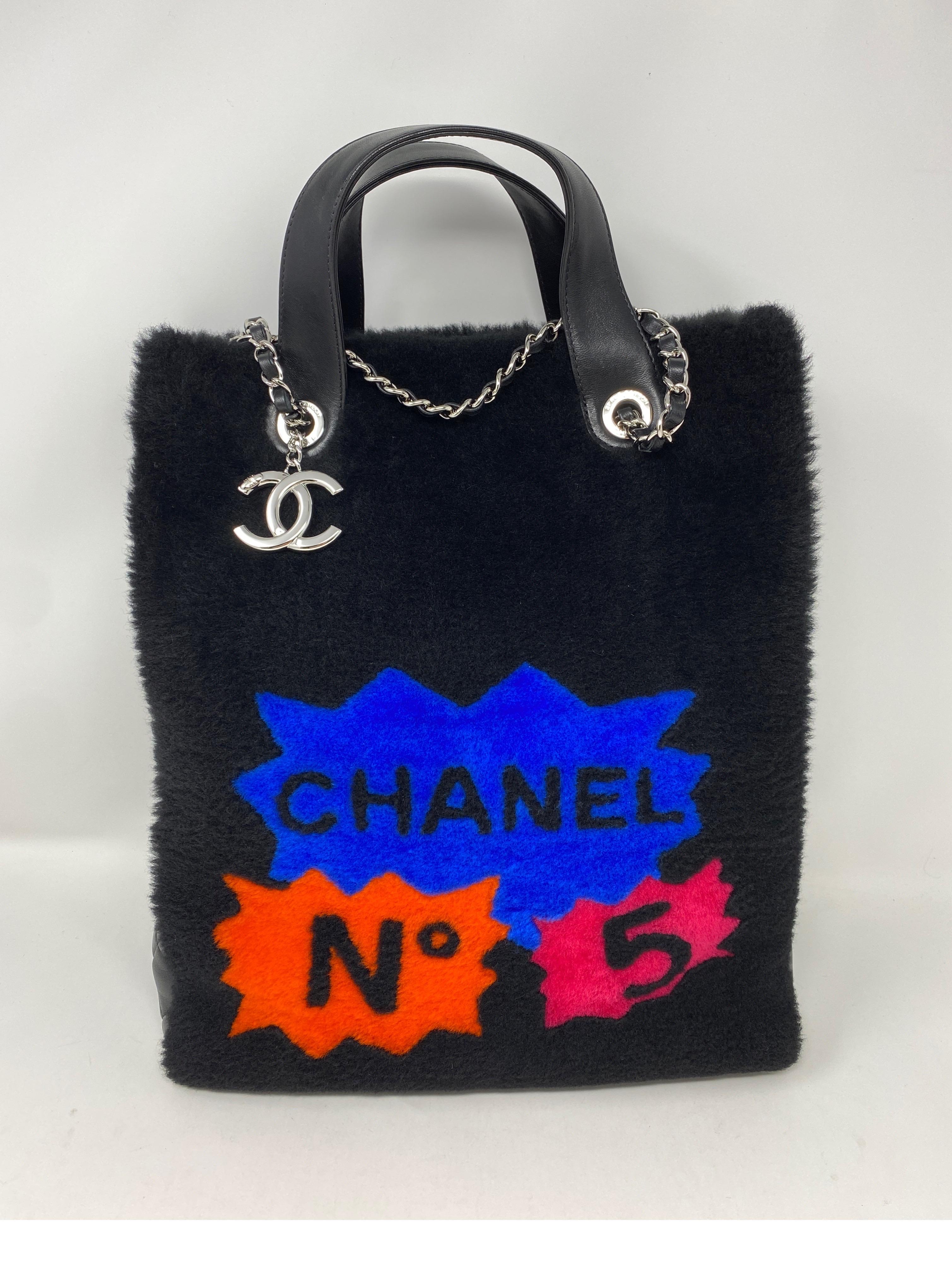 Chanel Patchwork Shearling Large Shopping Tote  2
