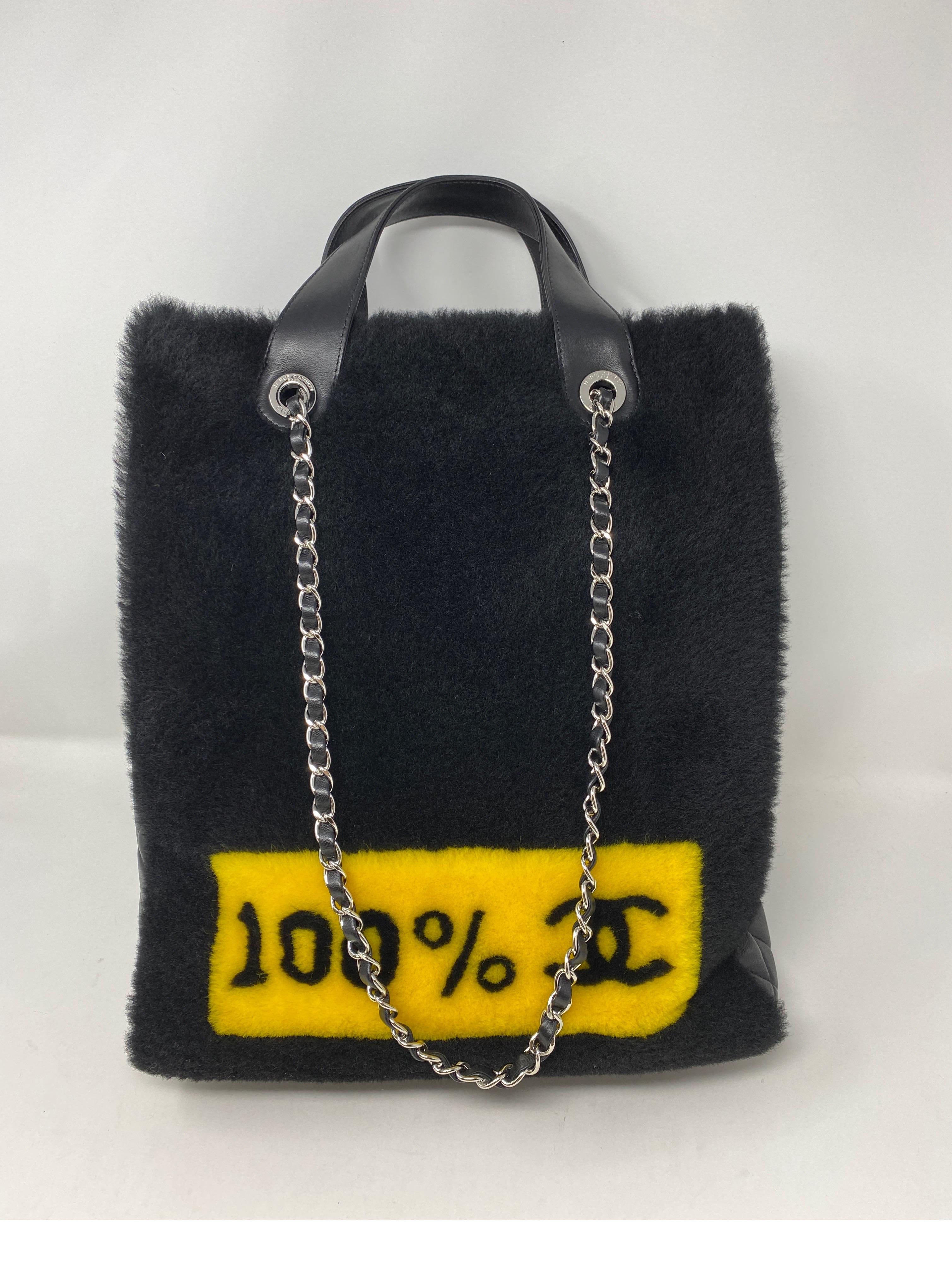 Chanel Patchwork Shearling Large Shopping Tote  4