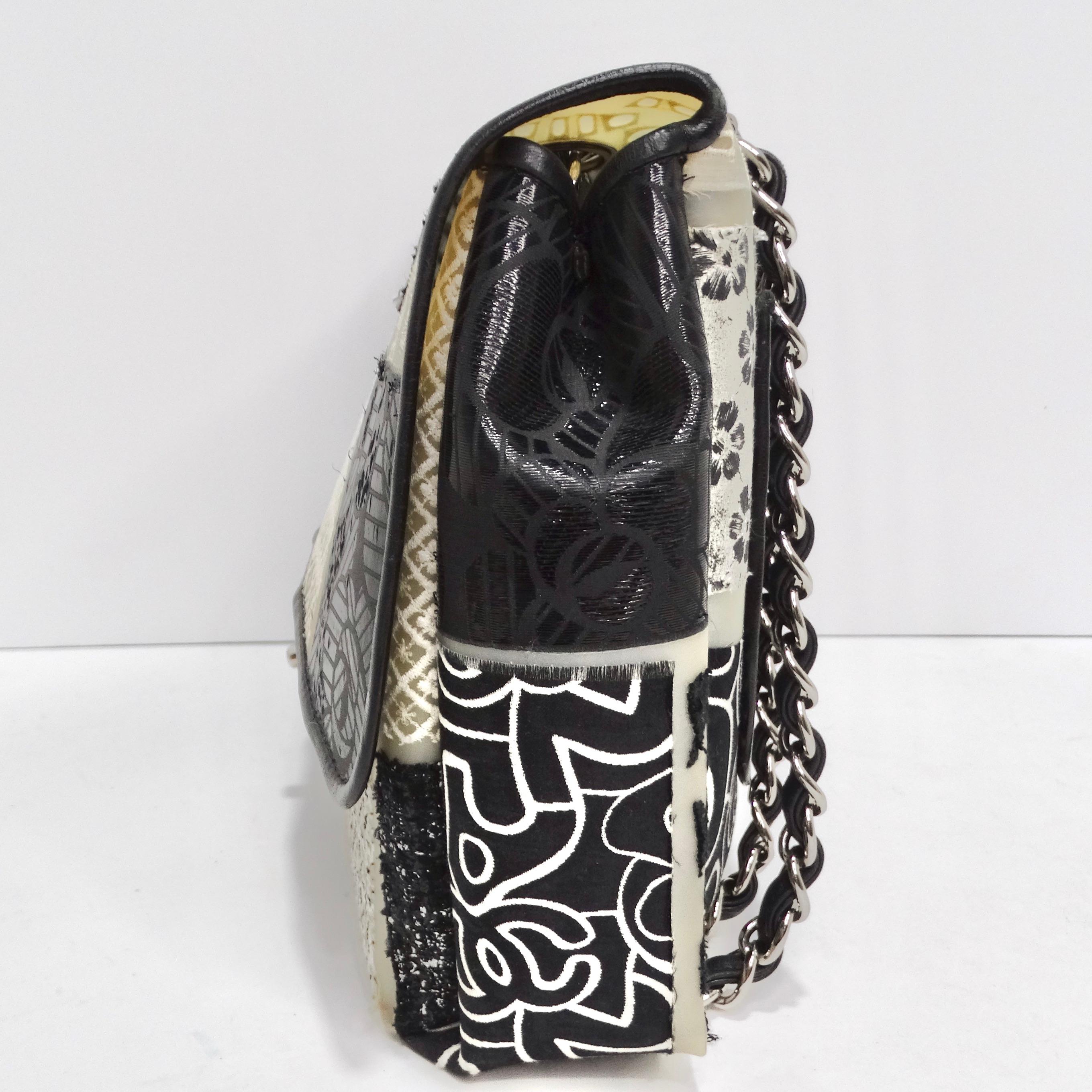 Chanel Patchwork Tweed PVC Classic Single Flap Handbag 6
