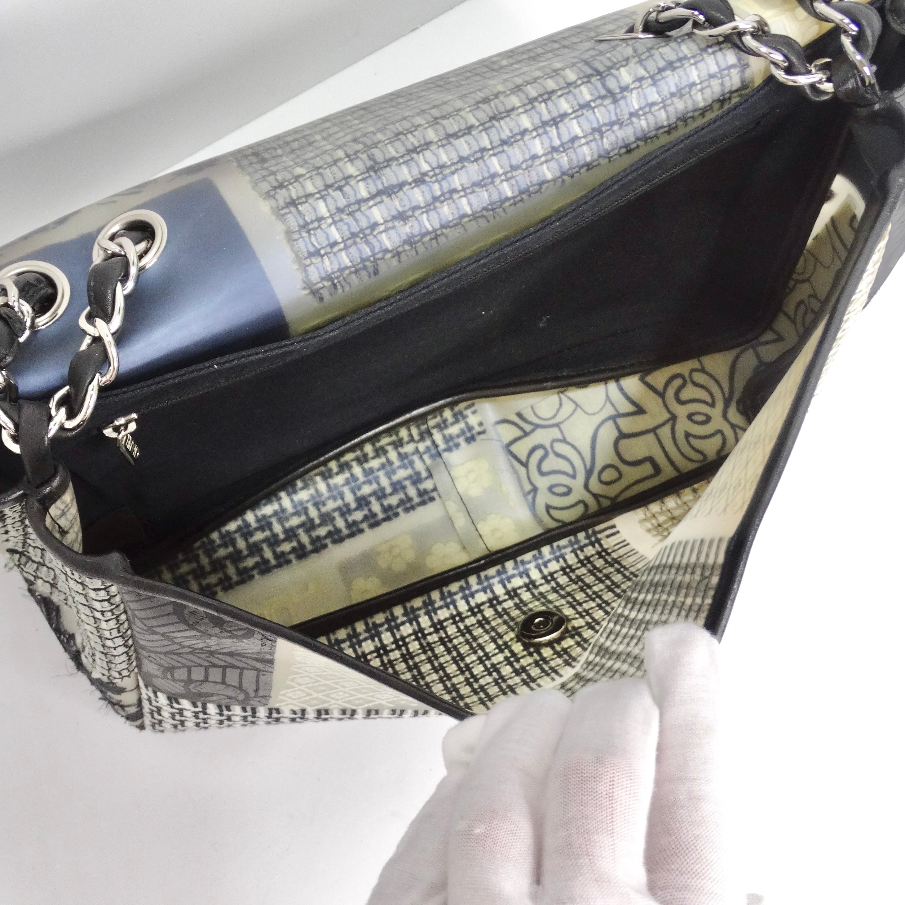 Chanel Patchwork Tweed PVC Classic Single Flap Handbag 9