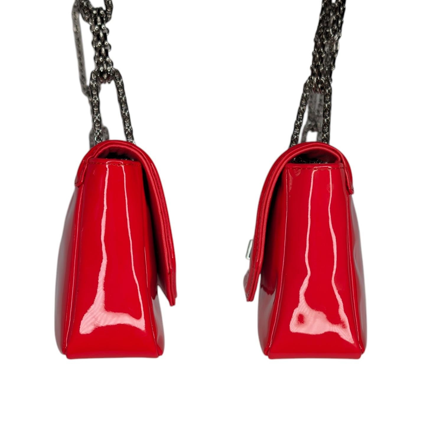 Chanel Patent Calfskin Mademoiselle Bijoux Chain Flap Bag In Excellent Condition For Sale In Scottsdale, AZ