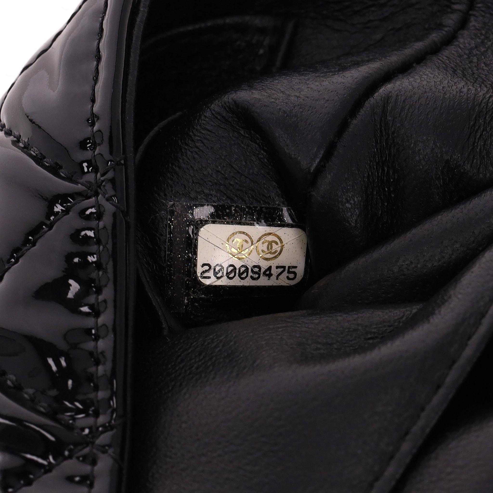 Chanel Patent Calfskin Quilted Extra Mini Flap Bag On A Chain For Sale 5