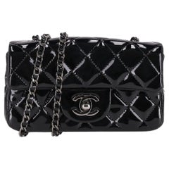 Chanel Patent Calfskin Quilted Extra Mini Flap Bag On A Chain
