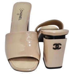 Chanel Patent CC Mules