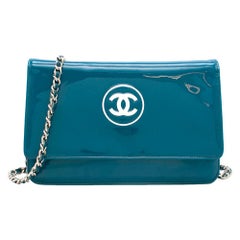 Chanel Patent Embossed CC Wallet On Chain	