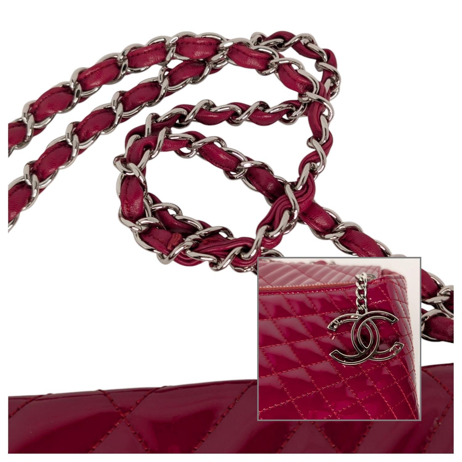 Chanel Patent Geometric Quilted Kaleidoscope Clutch For Sale 2