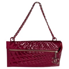 Chanel Patent Geometric Quilted Kaleidoscope Clutch