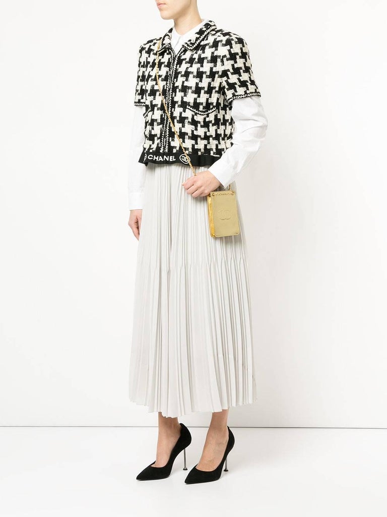 Chanel Patent Gold Cell Phone Case Mobile Crossbody Shoulder Bag in Box