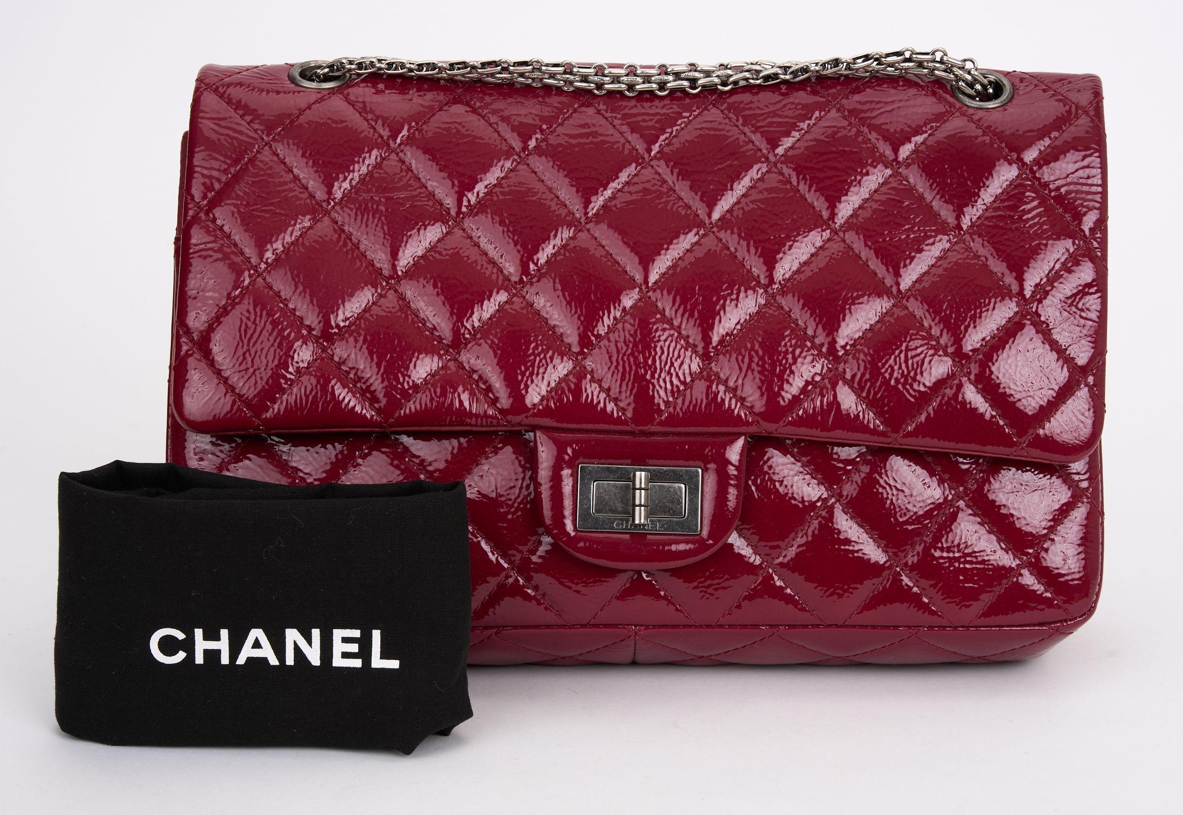 Chanel Patent Leather 2.55 Jumbo Reissue For Sale 4