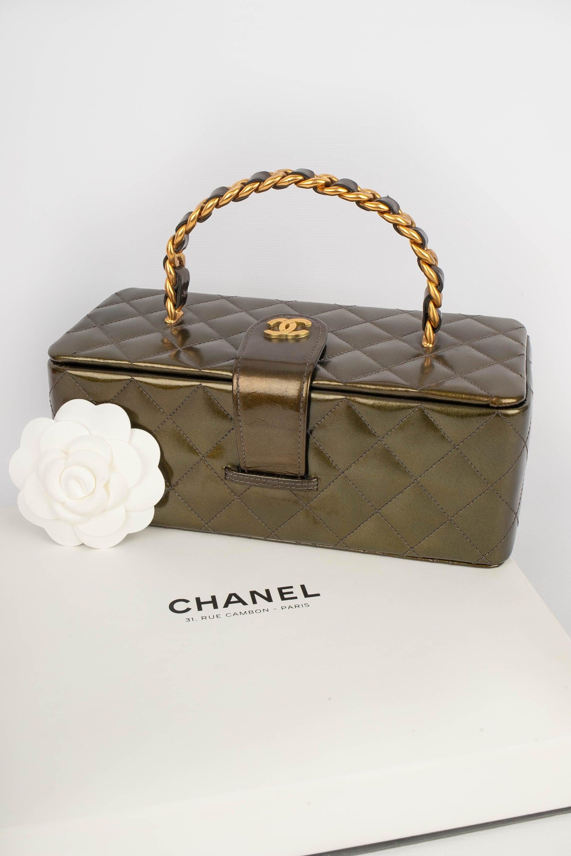 Chanel Quilted Patent Leather Bag, 1994-1996 For Sale 6