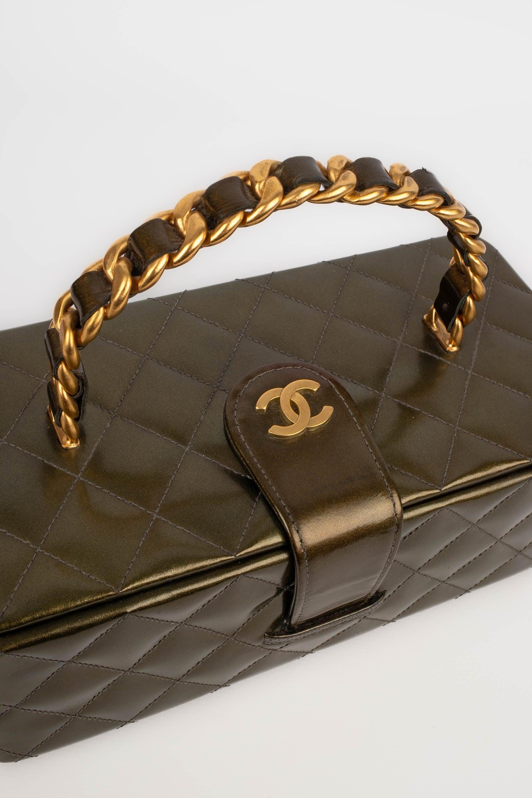 Chanel Quilted Patent Leather Bag, 1994-1996 For Sale 1