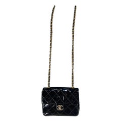 Vintage Chanel patent leather black bag