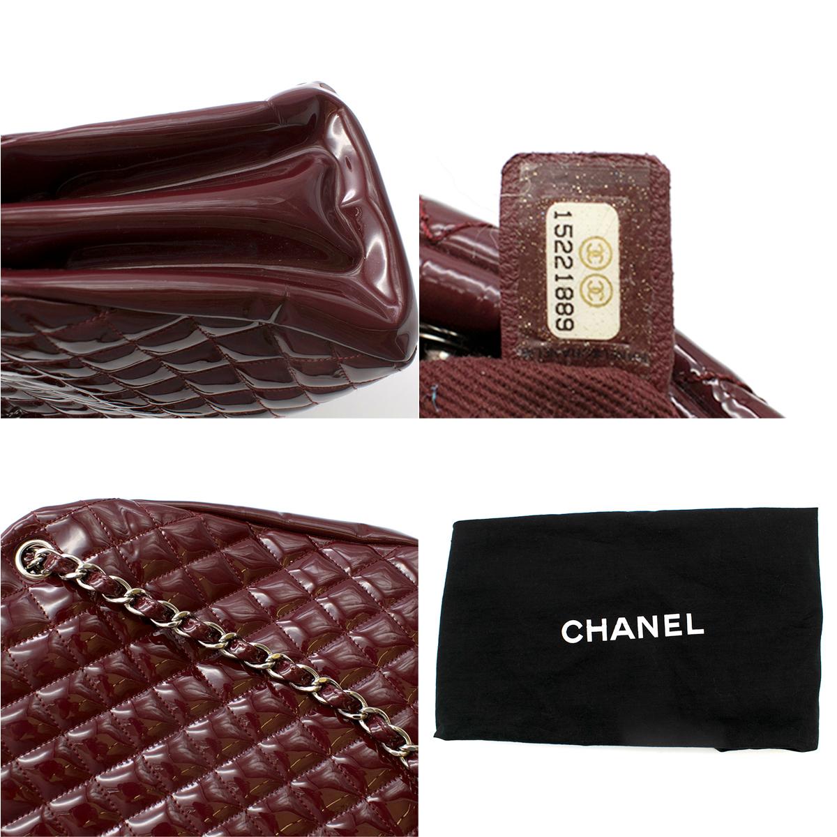 Chanel Patent Leather Burgundy Just Mademoiselle Bowling Bag	 5