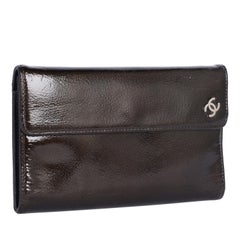 CHANEL Patent Leather Large Flap Wallet