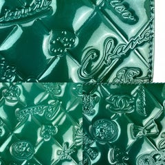 Chanel Patent Leather Lucky Symbols Pochette Green Shoulder Bag