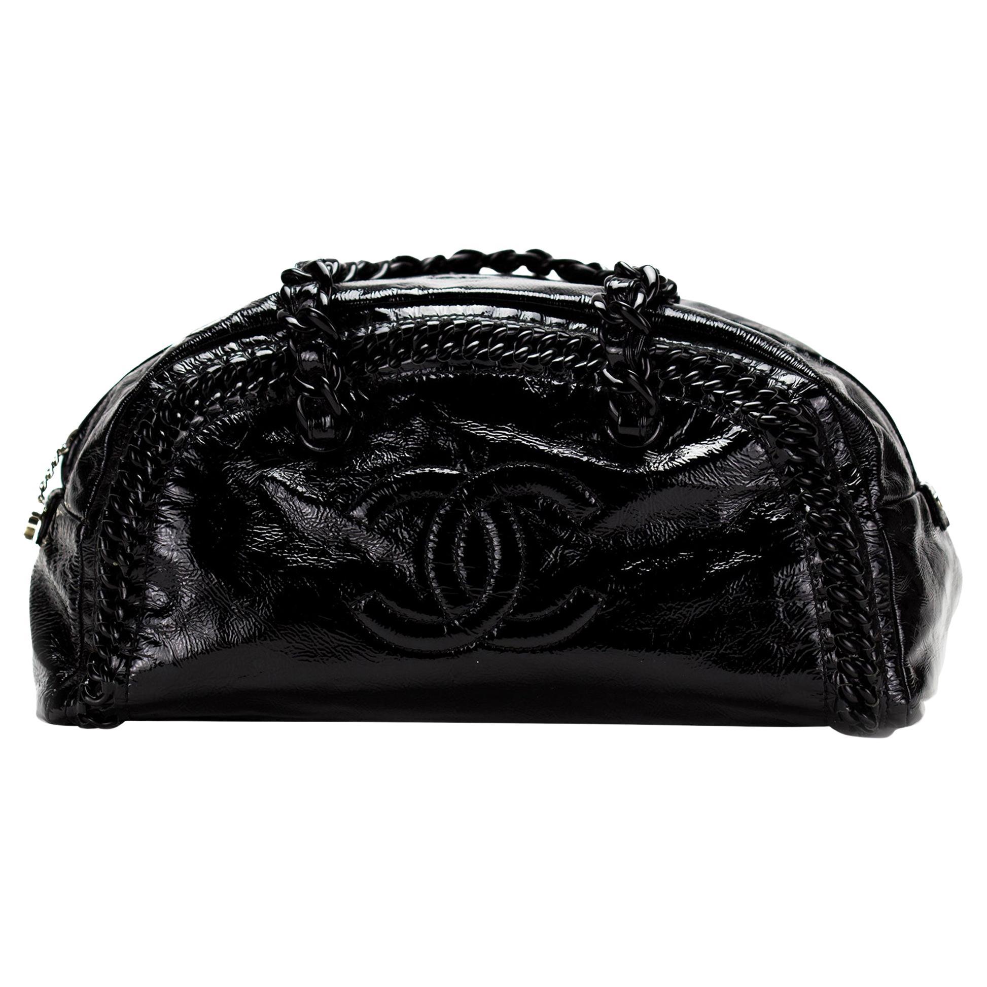 Chanel Patent Leather Weekend Bowler Satchel