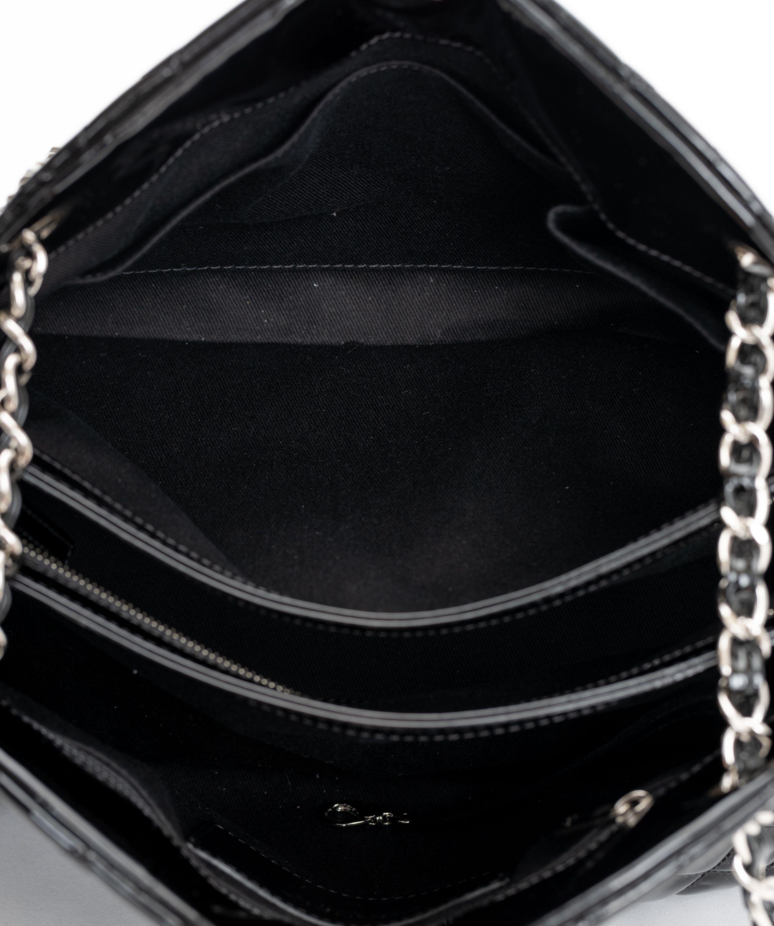 Chanel Patent Quilted Just Mademoiselle For Sale 2