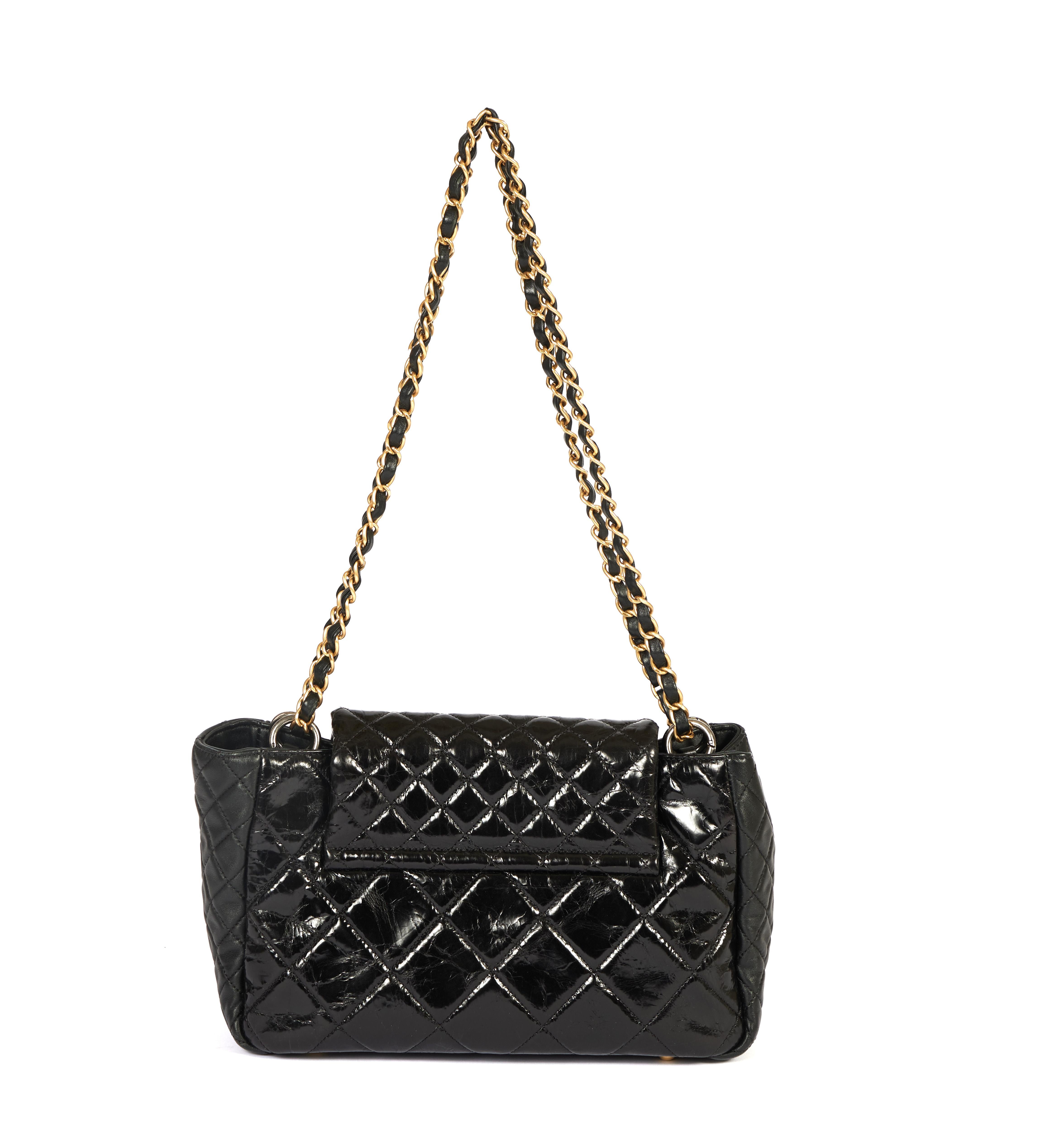 Chanel Patent Reissue Black Shoulder Bag In Excellent Condition In West Hollywood, CA