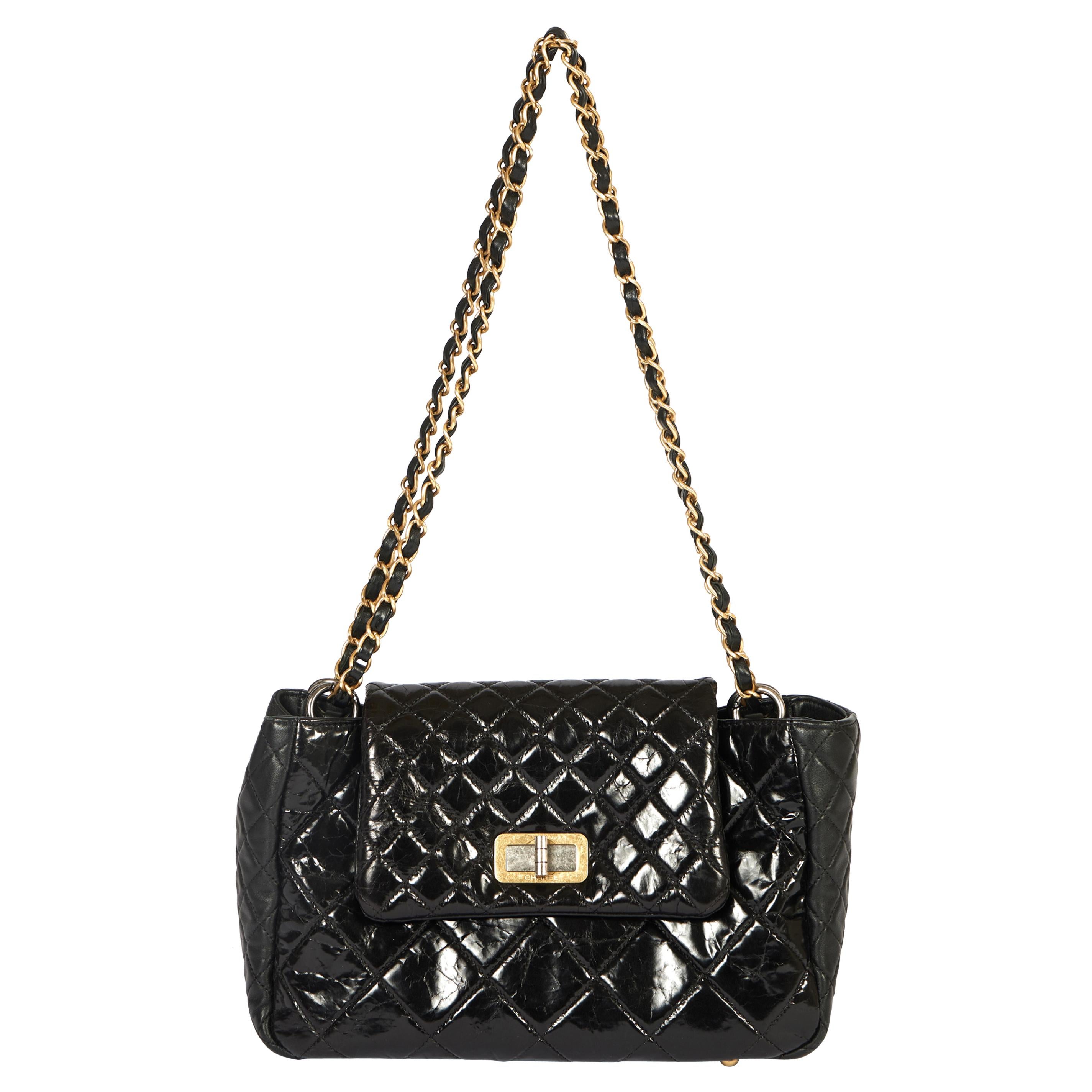 Chanel Patent Reissue Black Shoulder Bag