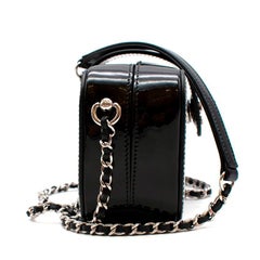 Chanel Patent Silver Glitter Fall '17 Camera Bag