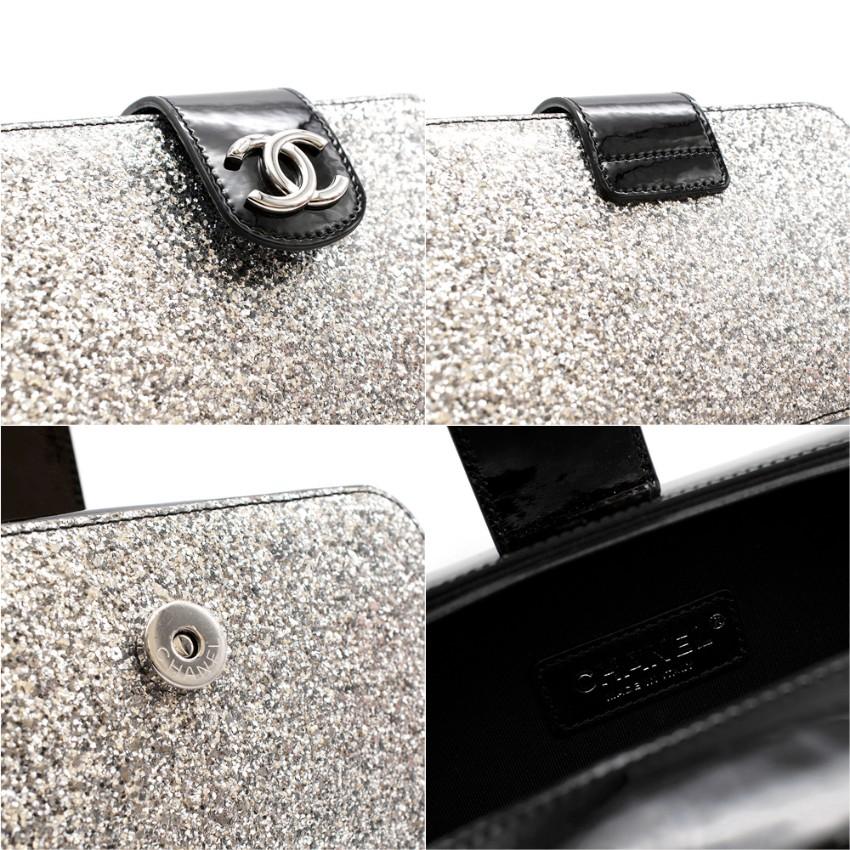 Chanel Patent Silver Glitter Fall '17 Camera Bag 4