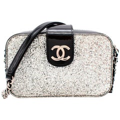 Chanel Patent Silver Glitter Fall '17 Camera Bag