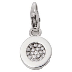 Used Chanel Pave Set Diamond 18ct White Gold Round Charm