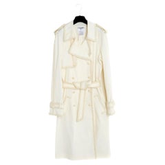 Trench-coat Chanel PE2004 FR44 US14 Ecru Gabardine Trench Coat SS2004